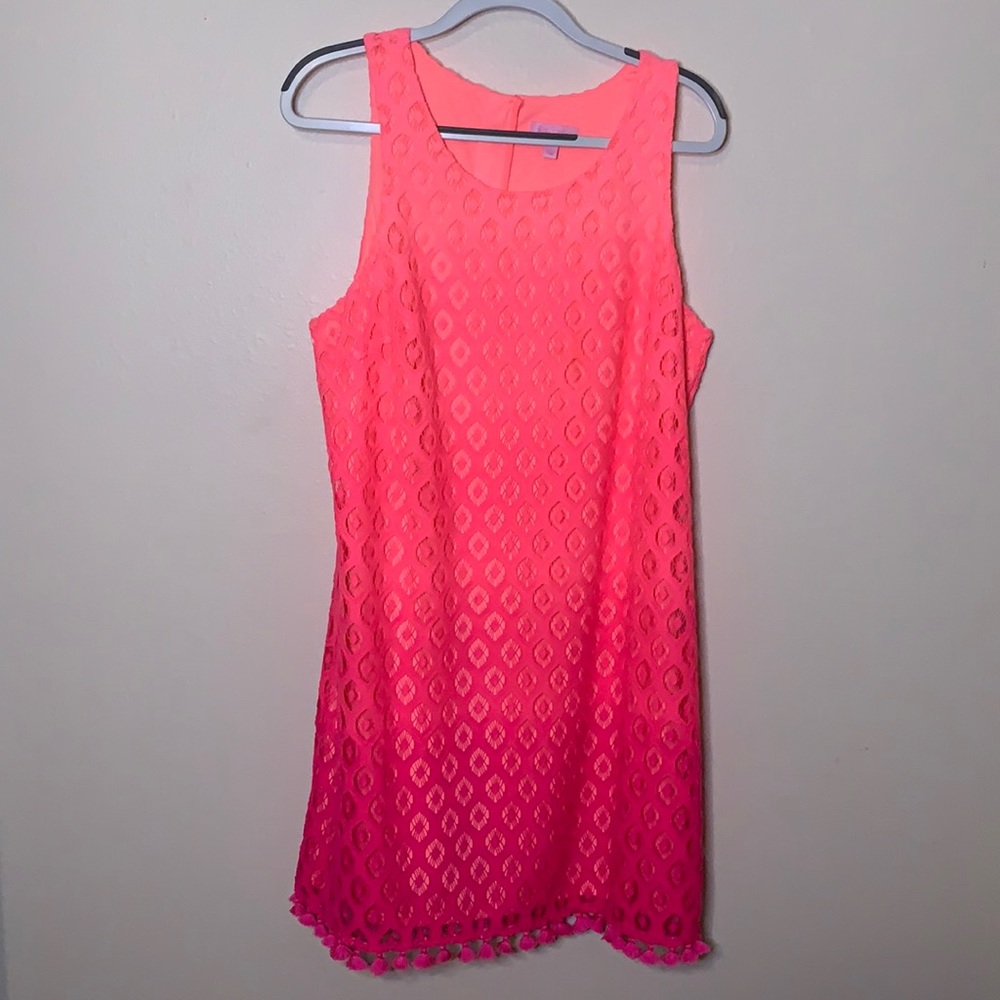 Lilly Pulitzer Marquette Pink Ombré Shift Dress